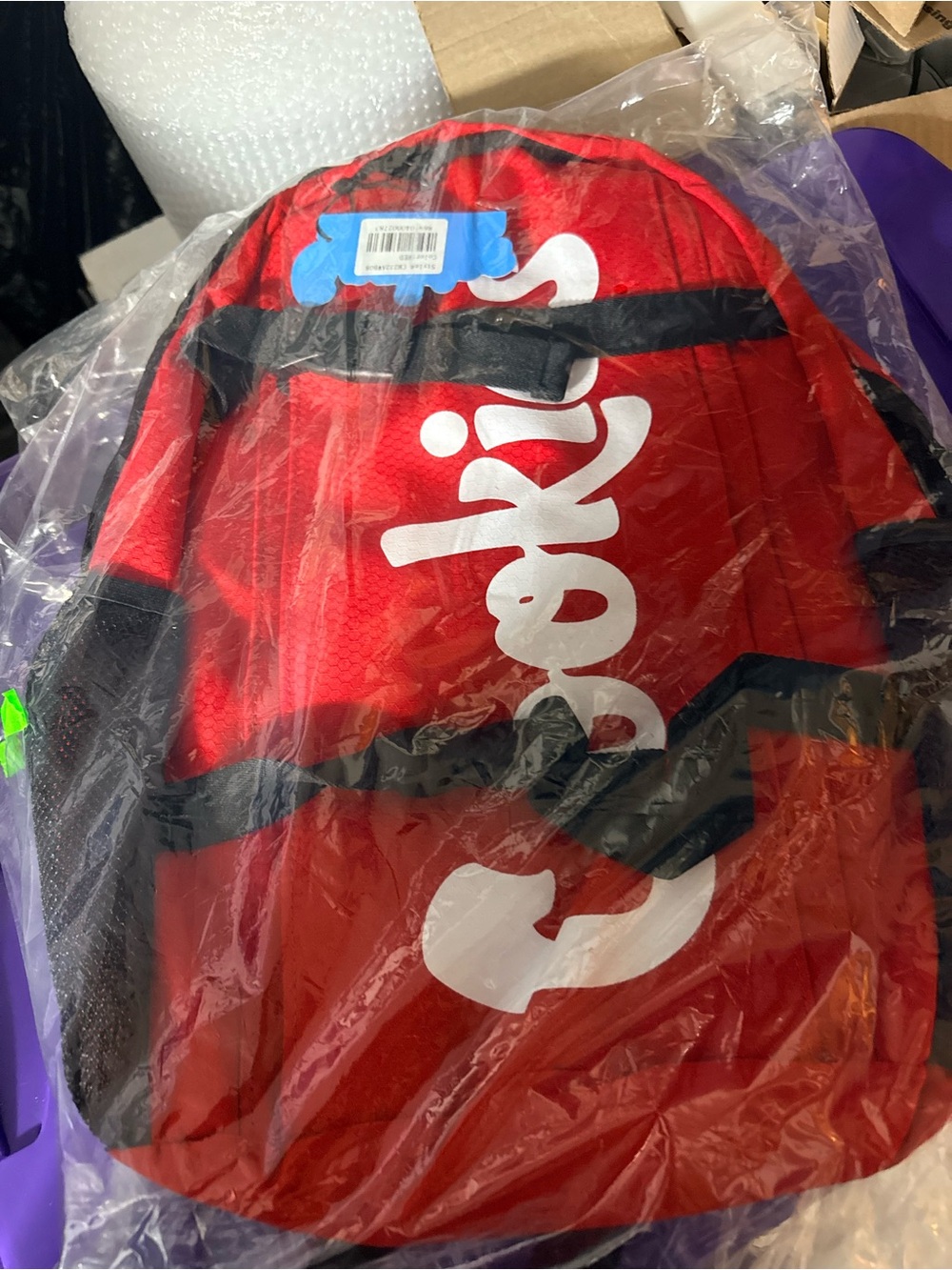 Cookies RipStop Nylon Smell Proof Backpack, Red/Black, NWT